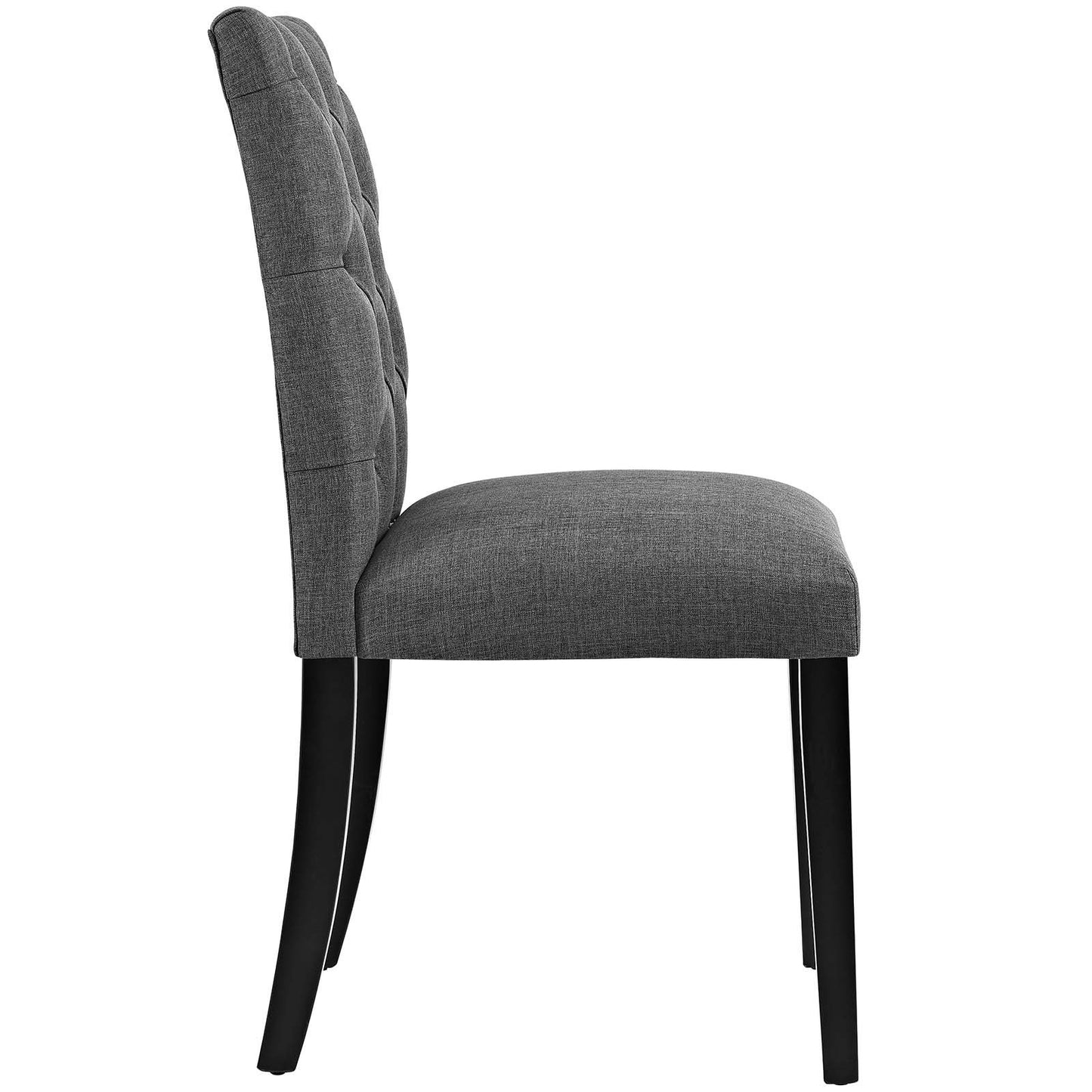 Modway MO- Duchess Modern Tufted Button Upholstered Fabric Parsons, Dining Chair, Gray