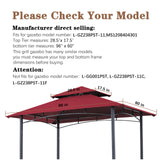 SCOCANOPY Upgraded Ripstop Fabric Replacement Canopy Grill BBQ Gazebo Roof Top for Gazebo Model L-GZ238PST-11 Only,(Burgundy Ripstop) SCOCANOPY