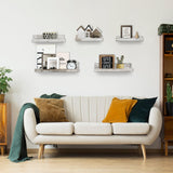 Walasis Rustic Shelves Wall-Mounted Distressed White - Farmhouse Wall Shelves 15.8 inch Wood Wall Decor Decorative Small Floating Ledge Shelf for Bedroom Living Room Walasis