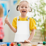 Bouiexye 10 Pack Kids Apron Adjustable Children Apron with 2 Pockets Children Chef Painting Aprons for Cooking Baking Painting Crafts Making (White) Bouiexye