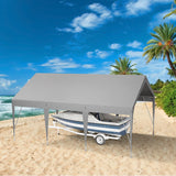 13x20ft Heavy Duty Carport Outdoor Car Canopy UV Resistant Waterproof Party Tent All-Season Portable Garage Gazebo Shelter for Car, Storage Shed (Gray) Wpond