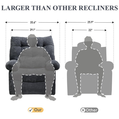 COMHOMA Power Lift Recliner, Oversized Recliner Chair for Big Tall Men and Elderly, Lift Chair Recliners with Side Pockets, Fabric Reclining Sofa Chair for Living Room, Bedroom (Grey)