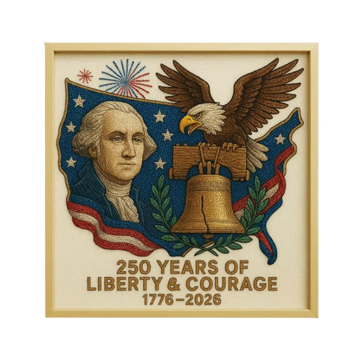 RTYUIHN DIY Diamond Painting Kit- Celebrating 250 Years of American Freedom (1776-2026) for Home, Office and Cultural Space Decoration Artwork-Not Included Frame RTYUIHN