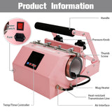 BetterSub 3in1 Tumbler Mug Heat Press Machine 30 OZ 20 OZ 16 OZ Sublimation Straight Skinny Tumbler Mug 3 OZ 1.5 OZ Shot Glass,11 OZ 15 OZ 16 OZ Sublimation Mug Heat Transfer Pink BetterSub