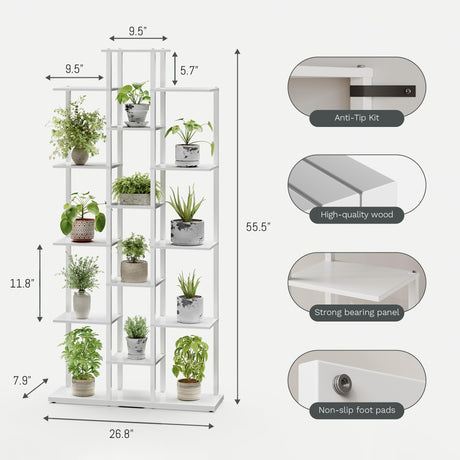 DGSANDGO 5-Tier Small Space Bookshelf,Sturdy Compact Bookcase for Study Room/Bedroom,Easy Assembly Wooden Storage Shelf（7.8” D,White） DGSANDGO
