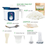 Soy Wax Candle Making Kit with Digital Wax Melter, Natural 4lb Soyawax for Candle Makingt to Make Your Own Candles Handnatur