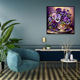 MOMDEDP Flowers Diamond Painting Kits for Adult-Moth Orchid Diamond Art Kits for Adults,5D Diamond Painting Flower,DIY Full Drill Diamond Painting Flower Gem Art and Crafts 12x12inch MOMDEDP