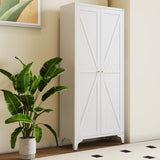 65" Tall Kitchen Cabinet,Food Pantry Cabinets with Doors and Adjustable Shelves,White Metal Storage Cabinets,Large and Portable Arganization Cabinet for Pantries Kitchen Living Room Bathroom Vaernevy