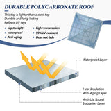 GARTOO 10'x10' Hardtop Gazebo, Outdoor Gazebo with Translucent Roof, Polycarbonate Top Metal Frame Garden Tent with Breathable Mesh and Privacy Curtains for Patio Lawn Garden Backyard, Gray GARTOO