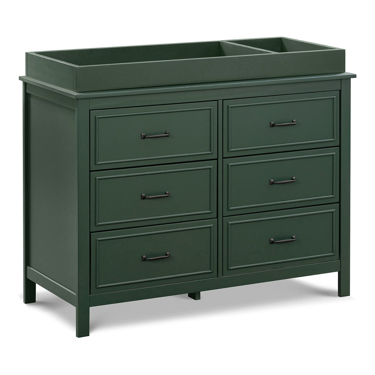 DaVinci Charlie 6-Drawer Baby Dresser - Wooden Double Chest of Drawers for Kids, Boys and Girls - Multi-Purpose Storage for Bedroom, Nursery, Living Room & Hallway, Easy to Assemble - Forest Green DaVinci