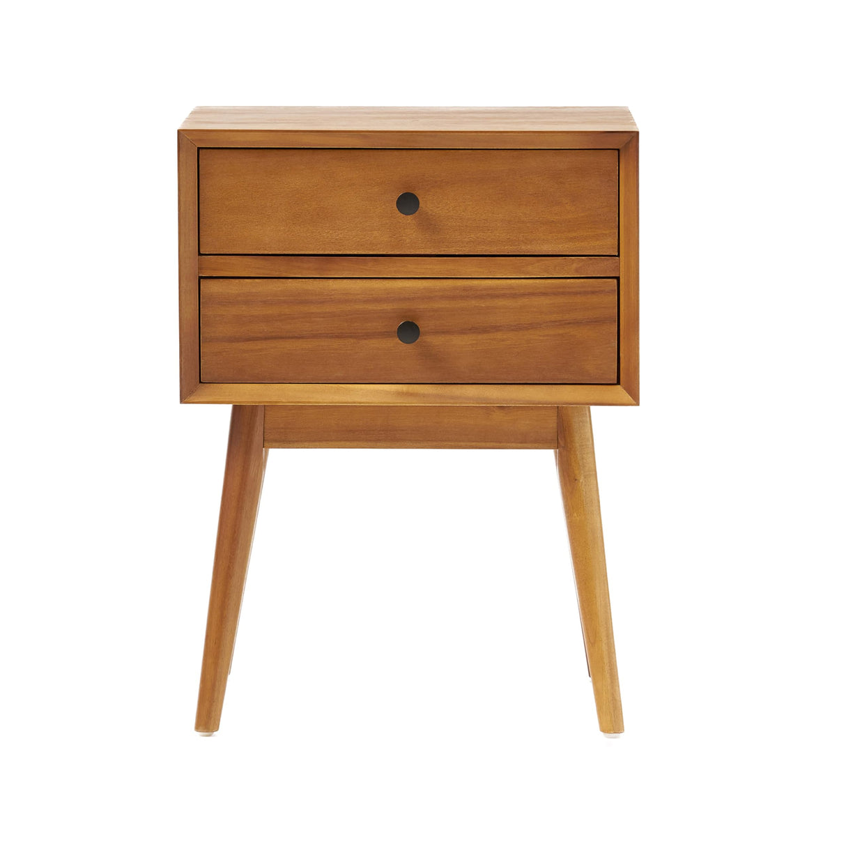 Great Deal Furniture Mid Century Nightstand, Natural GDF Studio