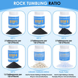 KoolStone Large Rock Tumbler Grit Kit [10 Pounds], Polish Up to [50 lbs.] of Rocks, 4 Steps Polish Refill Media Kit with [Ceramic and Plastic Pellet Tumbling Media], Compatible with Any Tumbler KoolStone