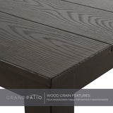 Grand patio 7 Pieces Outdoor Dining Sets, E-Coated Dining Chairs Traditional Wicker Patio Furniture for 6, Including Chairs with Cushions & Wood Grain Table with Umbrella Hole for Backyard, Deck Grand patio