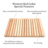 bingaai Cedar Wood Shower Mat, Cedar Wooden Bath Mats, Wood Bath Mat 31.5 × 23.6 in, Shower Stall Mat Non-Slip for Bathroom Bathtub Spa Sauna Garden Home, Wooden Floor Mat Large for Indoor and Outdoor bingaai