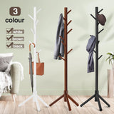 WANGMUXIA Coat Rack, Freestanding Coat Rack with 8 Hooks and 3 Adjustable Size Tree Coat Racks for Bedroom, Hallway, Entrance, Office, for Hats, Coats, Scarves, Handbags WANGMUXIA