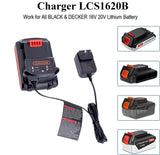 LCS1620B Replacement for Black and Decker 20V Lithium Battery Charger, Compatible with Black and Decker 12V and 20V MAX Battery LBXR20 zyystarttogo
