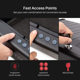 awesafe Upgraded Size Gun Safe with Fingerprint Biometric, Keypad Password and Key Lock for Two Handgun Capacity awesafe