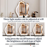 Ieejdn Black Vanity Desk with Mirror and Lights,Small Makeup Vanity with 5 Drawers，Modern Makeup Table with Adjustable Cabinet for Bedroom,Makeup Room Ieejdn