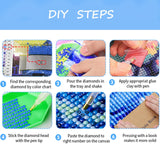 5D Space Scenery Diamond Art Kits for Adults,Full Round Drill Diamond Painting Kits for Beginner Space Landscape,DIY Gem Art and Crafts Paint by Diamonds Planets Scenery,Home Wall Decor 12X16Inch SJDIYSTORE