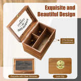 Skybooly Seed Storage Box with 3 Dividers Seed Organizer Box Seed Container with Clear Window Sturdy Garden Seed Packet Container with 100 Plant Labels 50 Seed Envelopes 2 Marker Pens for Seed Saver Skybooly