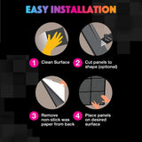 Sonic Acoustics Self-Adhesive 12 Pack Hexagon Acoustic Panels, 14" X 12" X 0.4" High Density Sound Absorbing Panels Sound Proof Insulation Beveled Edge Studio Treatment Tiles-White Sonic Acoustics