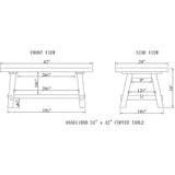 Alaterre Furniture Adam 42" L Solid Wood Coffee Table Alaterre Furniture