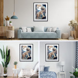 NAIMOER White Tiger Diamond Art Kits for Adults, Full Drill Tiger with Moon Diamond Art Kits, DIY 5D Diamonds Dots Paint with Diamonds Animals Diamond Craft Kit for Home Decor 30x40cm NAIMOER