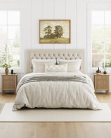 Apetaccat Fluted Nightstand, Farmhouse Night Stand with 3 Drawers, Mid Century Modern Side Accent Table,Bedside End Table for Bedroom, Living Room, Natural Apetaccat