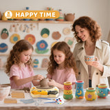 Insnug Pottery Wheel for Kids - Pottery Arts and Crafts for Kids Ages 8-12 with 3 Pack Painting Kit Air Dry Clay Art Supplies for Kids Toys Girls Boy Birthday Gift for 6+ Insnug