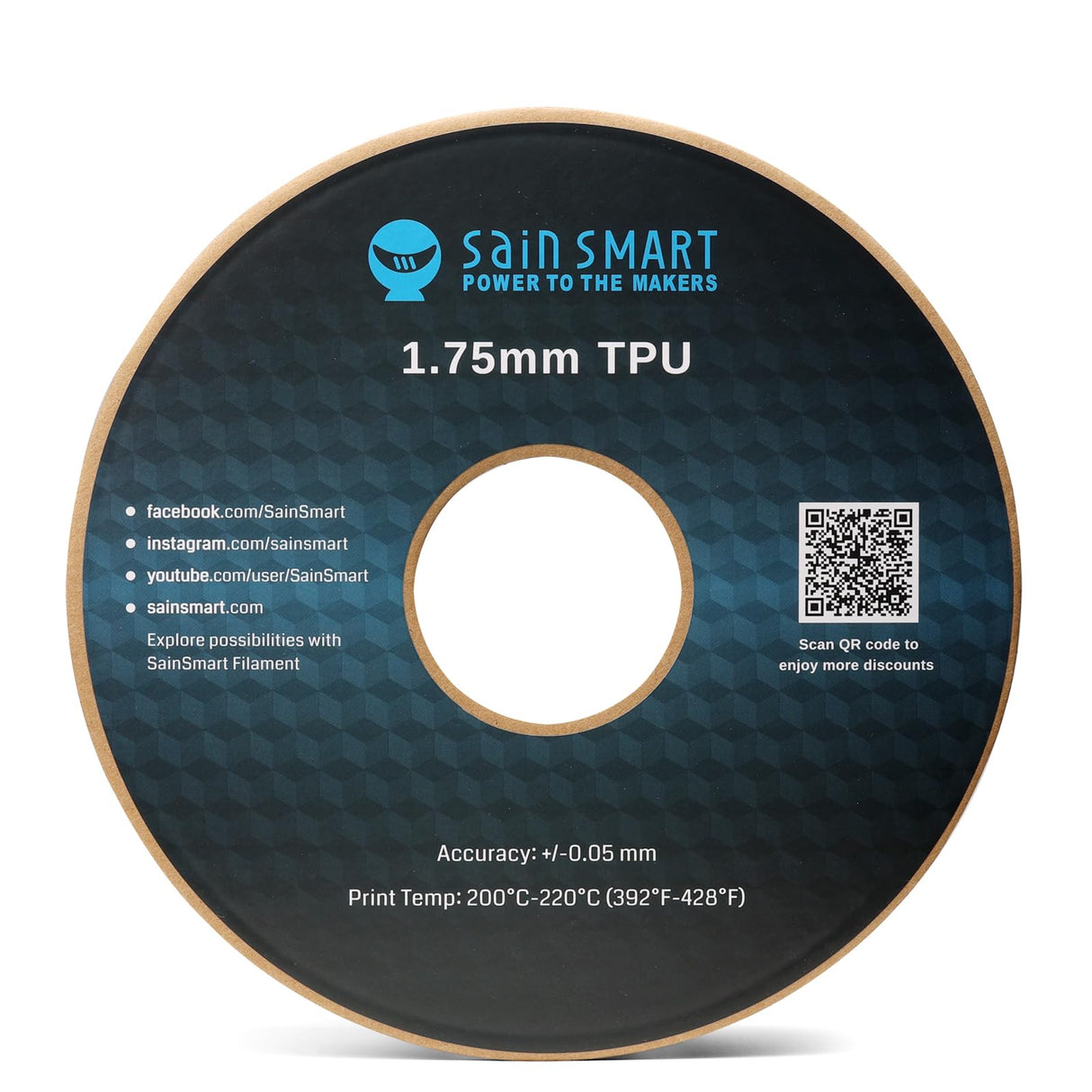 SainSmart Neon Color TPU, 1.75mm Flexible TPU 3D Printer Filament 800g, Dimensional Accuracy +/- 0.05 mm, Neon Cyan SainSmart