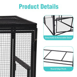 Suumerpety Heavy-Duty Metal Chicken Coop Run Extension - 14.3 sq ft Lockable Outdoor Playpen for Chickens, Ducks, Rabbits | Predator-Proof Design, Expandable Panels & Weather-Resistant Frame Suumerpety