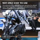 XDOVET Dual-Action Trigger Airbrush Kit Air Brush Painting Set with 0.3mm/0.5mm/0.8mm Needles,2cc/5cc/13cc/20cc/40cc Paint Cup, Air Hose for Tattoo, Makeup, Nail, Model, Art Hobby - for Pro & Beginner XDOVET