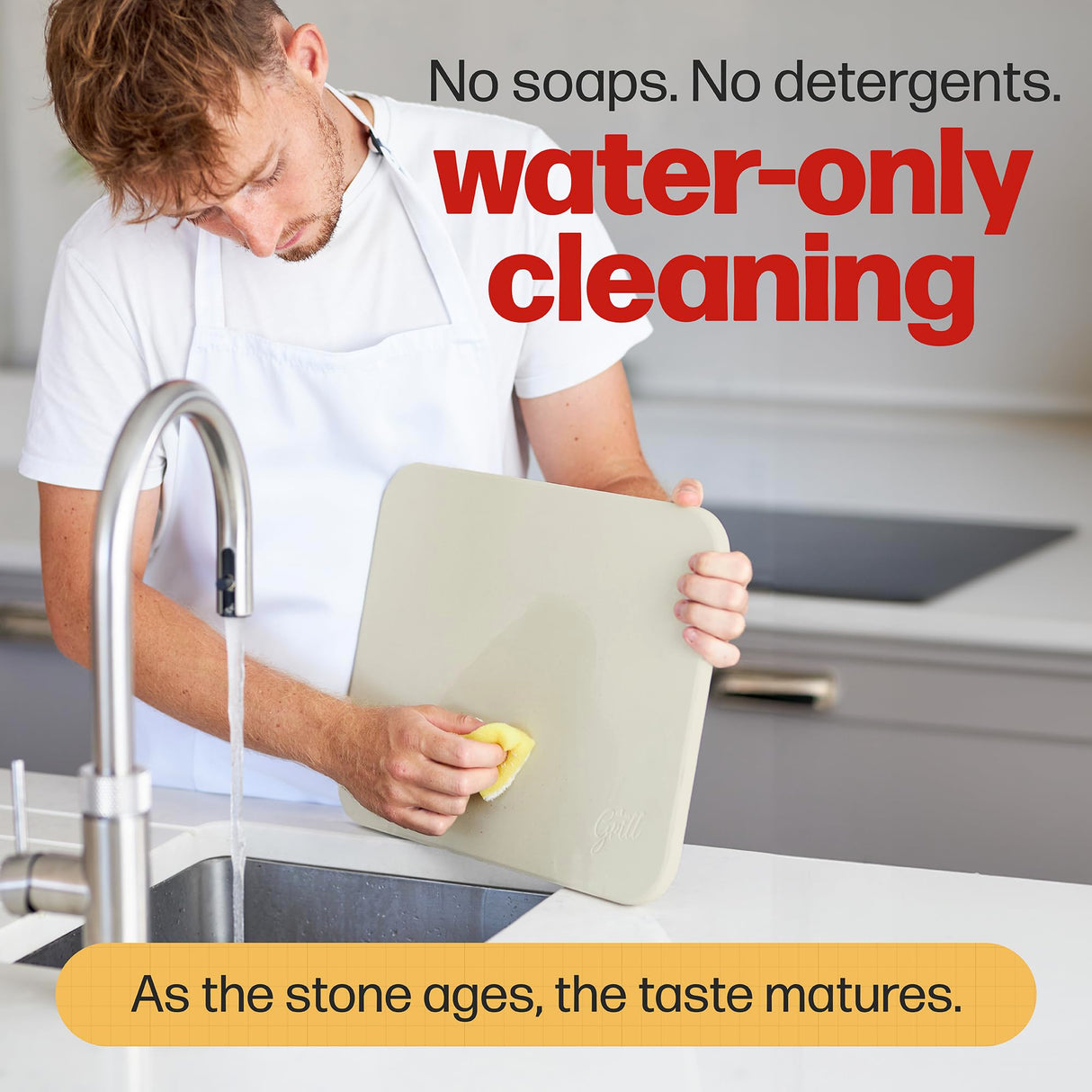 Hans Grill Pizza Stone PRO XL Baking Stone For Pizzas use in Oven, Grill or BBQ FREE Long Handled Anodised Aluminium Pizza Peel | Rectangular Stone 15 x 12" Inches | For Pies, Pastry, Bread, Calzone Hans Grill