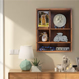 Sofunii Pet Memorial Shadow Box with Shelves for Dogs or Cats,11 * 14" Solid Wood Pet Frame Urn Ashes Display Case for as Loss Pet Remembrance Memory Keepsake - Carbonation Black Sofunii