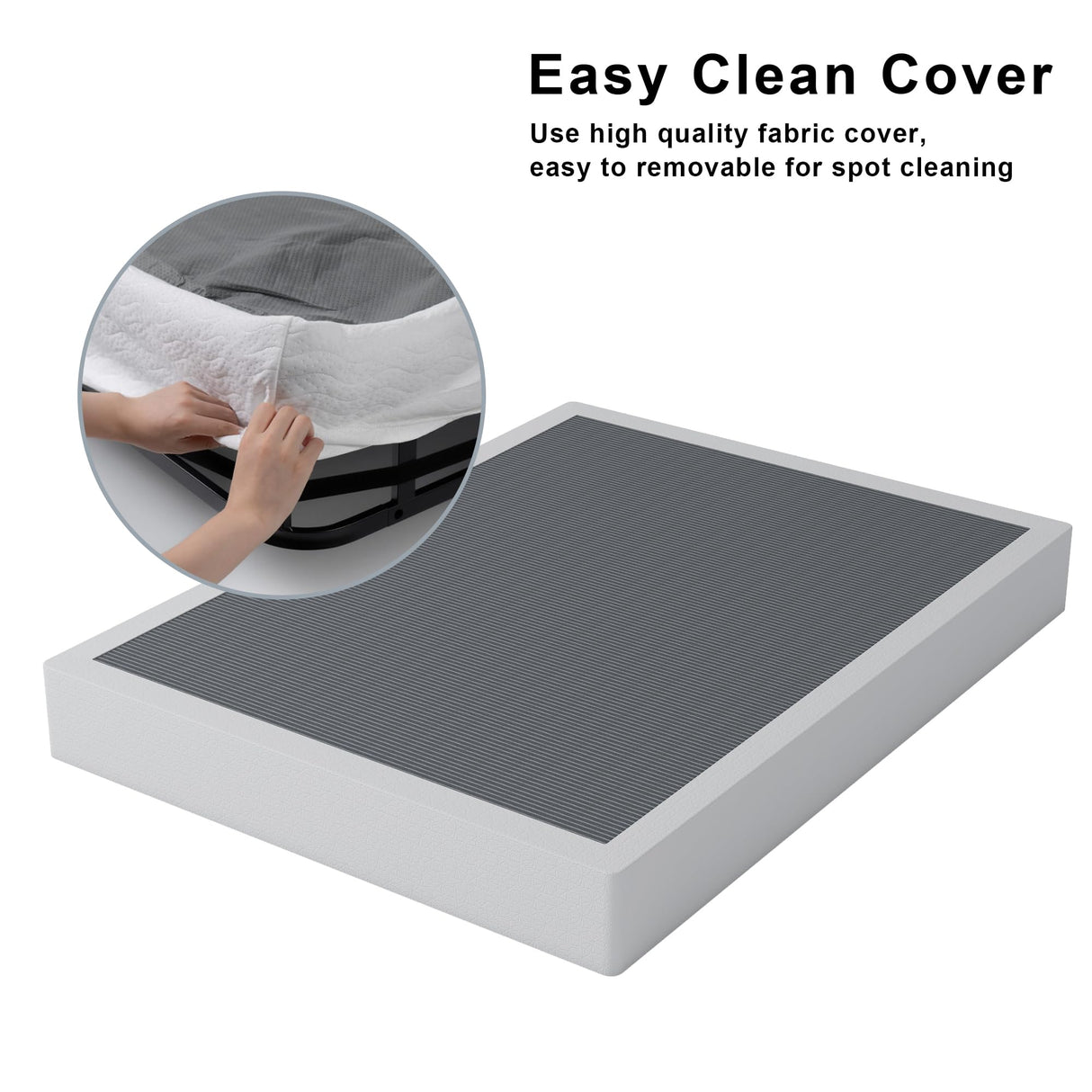 Vehowy 9 Inch Box Spring for King Bed,Heavy Duty Box Spring Mattress Foundation/Metal Bed Base/Noise Free/Non-Slip/Easy Assembly Vehowy