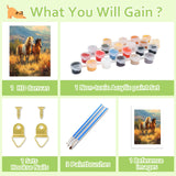 Reivworl Horse Paint by Numbers Kit for Adults, Horse Paint by Number, Painting by Number for Gifts and Home Wall Decor 16x20Inch Reivworl