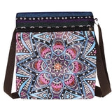 FRANDEK Special Shaped Diamonds Painting Handbag Butterfly Gem Painting Tote Bag Crystal Gems Art Canvas Bag Kaleidoscope DIY Rhinestone Cross Stitch Shopping Bags Mystic Rose for Woman Home Organize FRANDEK