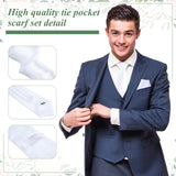 12 Pcs Sublimation White Ties Set for Men with Pocket Square Solid White Blank Necktie Men's Plain Satin Tie Pure Color Polyester Tie Heat Transfer Neckwear for Wedding Party Formal Occasion 57 Inch Sintuff