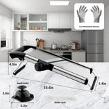 VEKAYA Mandoline Slicer,Mandoline Food Slicer for Kitchen,Mandolin,Potato Slicer,Vegetable Chopper,Adjustable Stainless Steel Veggie Onion Tomato Julienne Cutter with Cut-Resistant Gloves VEKAYA