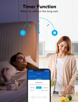 GoveeLife Smart Ice Maker Machine Countertop with Self Cleaning, Voice Remote, 26lbs in 24Hrs, 9 Ice Cubes in 6 Minutes 3 Sizes, Portable Ice Makers with Basket and Scoop, for Home Kitchen Camping RV GoveeLife