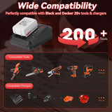 20V 6.0Ah LBXR20 Replacement for Black and Decker 20V Lithium Battery LB20 LST220 LBX20 LBXR2020-OPE LBXR20B-2 LB2X4020 2Packs Hastia