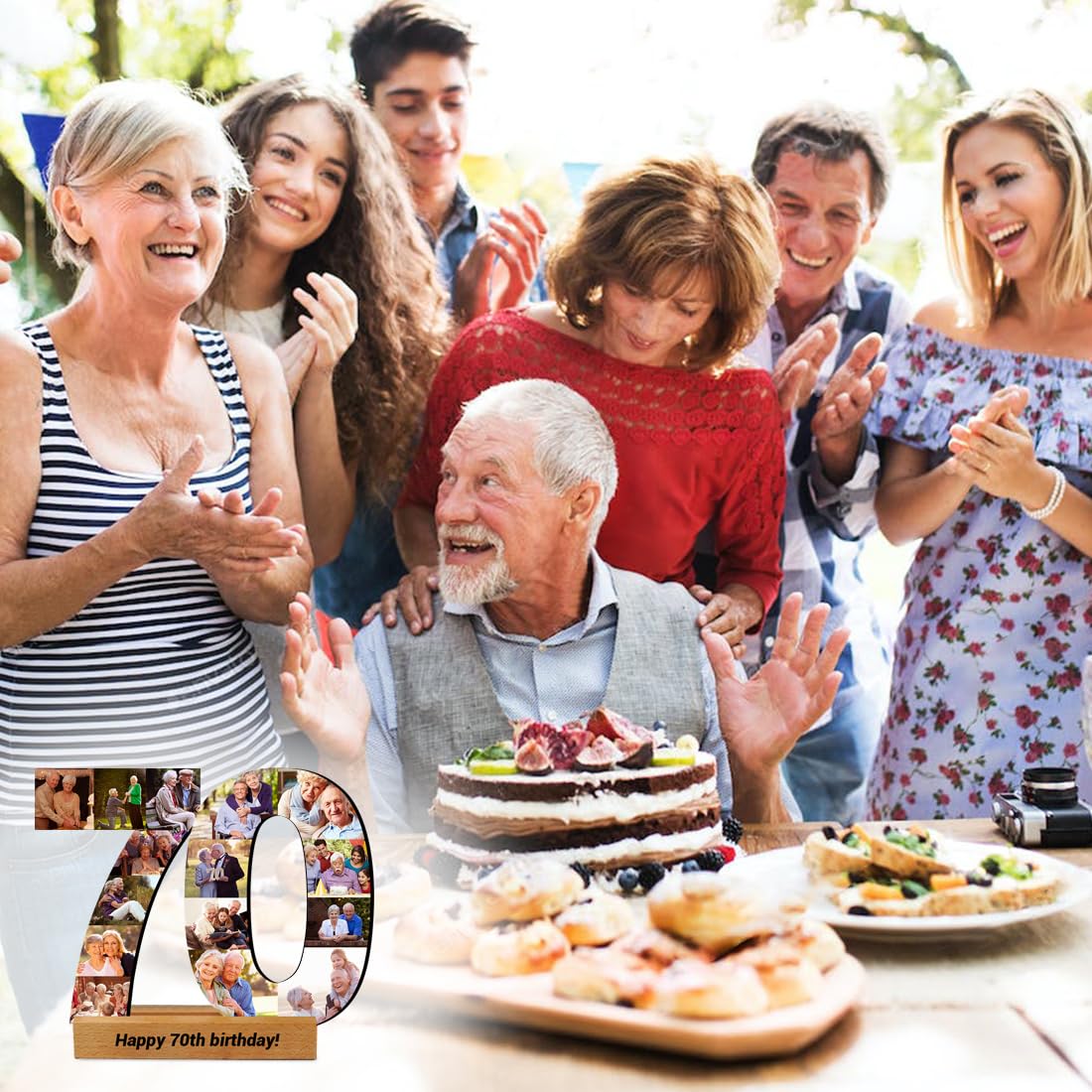 Personalized 50th 60th 70th 80th Numbered Photo Collage Gift,Custom Any Number, Personalized 50th Birthday Photo Collage Gift, 50th Birthday Party CDON