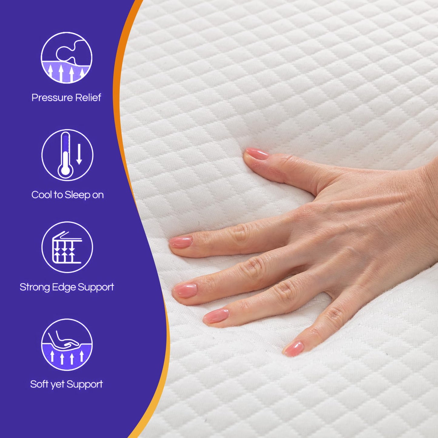 PayLessHere 12 Inch Memory Foam Mattress Medium-Firm Mattress for Pressure Relief & Cooler Sleep Gel Memory Foam Mattress Bed in a Box Fiberglass Free CertiPUR-US Twin XL Mattress for Soundly Sleep