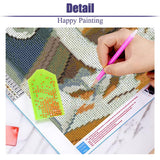 Canrichshop Little Puppy 5D Diamond Painting for Adults,Diamond Art Kits for Beginners,Cute Dog Round Full Drill Diamond Dot for Home Wall Decor 12X16 inch Canrichshop