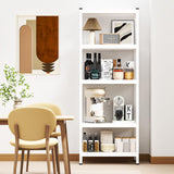 TOYEAR 2000LBS Storage Shelves 5 Tier Garage Shelving Heavy Duty 67.32" H x 23.62" W x 15.75" D Adjustable Metal Shelving Unit for Garage Shelves Utility Rack Shelf (White Shelf, 23.62*15.75*67.32) Toyear