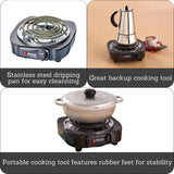 IMUSA USA GAU-80305 Electric Single Burner 1100-Watts, Black Imusa