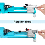 BERXOL Mini Wood Lathe Machine, 12V- 24VDC,7 Variabla Speeds 4000-9000 RPM, with Wood Lathe Milling Accessories, for Wood Polishing, Grinding, Cutting and Milling DIY … (A) BERXOL