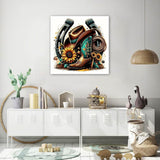 JFYHAB Diamond Painting Kits for Adults, Cowboy 5D Diamond Art Kits for Beginner DIY Full Drill Diamond Dots Crystal Craft Kits for Home Wall Decor Gifts 11.8x11.8 inch JFYHAB