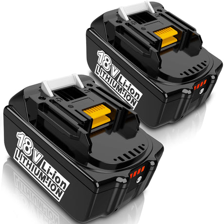 POEOSAS 2 Pack Replacement for Makita 18V Battery 6.0Ah 18 Volt Battery Compatible with Makita BL1860 BL1850B BL1850 BL1840 BL1840B BL1830B BL1830 BL1815 BL1815B LXT400 with LED Indicator POEOSAS