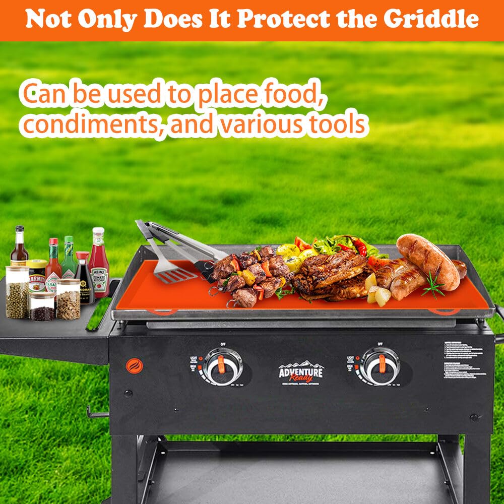 28" Silicone Mat for Blackstone Accessories, Blackstone Grill Mat for Silicone, Grill Cover for Outdoor Grill, Durable Griddle Accessories, Blackstone Accessories, All Season Cooking Protective Cover ChasingSun